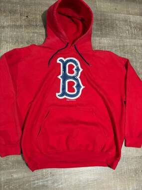 Vintage 2007 Boston Red Sox Stitches Athletic Gear Pullover Hoodie XL Red